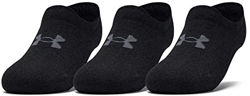 Under Armour Unisex Ultra Lo atmungsaktive Socken im 3 er Pack Sportsocken mit dynamischem Halt und Flexibilität, Black / Black Pitch Gray, XL EU