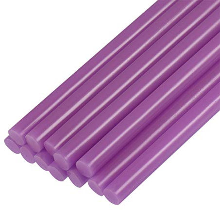 sourcing map Mini Hot Glue Sticks for Glue Gun 7mm x 100mm Purple 12pcs