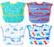 norinori Baby Lätzchen Wasserdicht Lätzchen 4er Pack mit Babylätzchen Kinder Lätzchen Passend für 6-24 Monate boys girls (Farbe2)