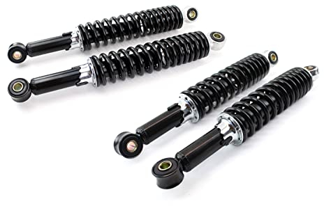 Tieferlegungs-Set 2 Paar Stoßdämpfer Federbeine 280mm + 310mm hydraulisch 5-fach verstellbar Tuning Simson Schwalbe Spatz Star Habicht Sperber