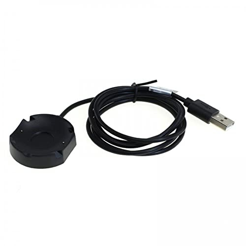 subtel® USB Smart Watch Charger Replacement for Nokia Steel HR/Withings Steel HR 0,90m Fast Charging 1A Data Cable Smartwatch Fitness Tracker PVC - Black