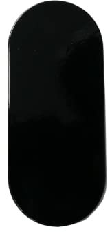 Rosace aveugle ovale noire RAL9005 – Autocollant avec VHB 3M – Résistant aux intempéries et aux rayures – Plaque de recouvrement en aluminium sans perçage – Idéal pour porte, fenêtre, meubles et