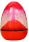 FIYSON Sablier Liquide Volcanique Oeuf Éruption Sablier Minuterie Creative Anniversaire Cadeau Décor À La Maison Mouvement Innovant Sablier Artisanat Verre Ornements Sablier,6x8cm (Rouge)