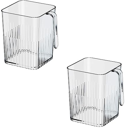 JMAHM 2 x Aufbewahrungsboxen für Seitentüren für Kühlschrank, Kühlschrank, Organizer für Ihren Kühlschrank organisiert (transparent)