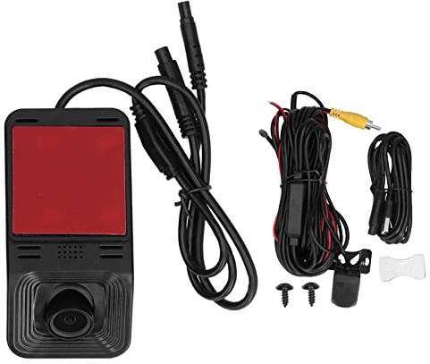 Akozon Car DVR Driving Recorder, USB Dash Cam 1080P HD Driving Recorder Car Camera Front Rear Camera DVR ADAS Dual Lenses Universal for Navigation