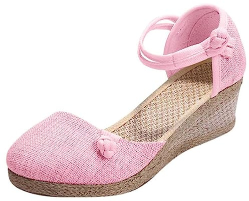 ticticlily Sandali Donna Zeppa Estivi Espadrillas Platform Scarpe Estive Donna Plateau Tacco Basso Chiuse Eleganti Comode