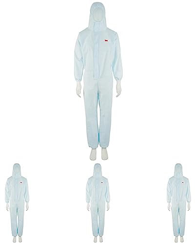 3M 4532+WXL Schutzanzug, Typ 5/6, Größe L, Weiß (Packung mit 4)