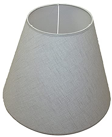 Lampenschirm 400x200x300 mm Durchmesser x Höhe | Kegel| Baumwolle grau | Für E27-Fassung | Lampenschirm 40x20x30 cm | Schirm 40 cm