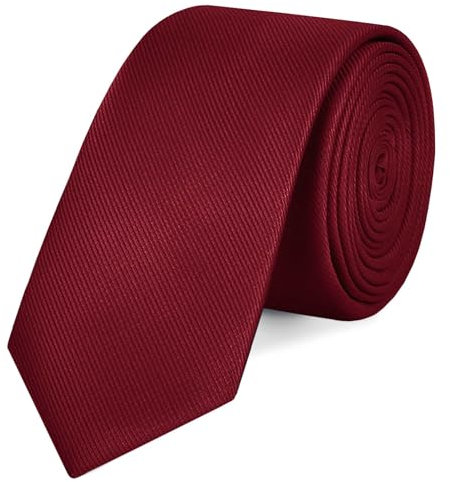 OcioDual Krawatte Bordeaux Krawatte Herren, Krawatten für Herren, Tie, Klassisch, Elegante Krawatten mit Diagonalmuster für Feiern, Events, Partys, Geschäftsleute, Gravatas Hommes