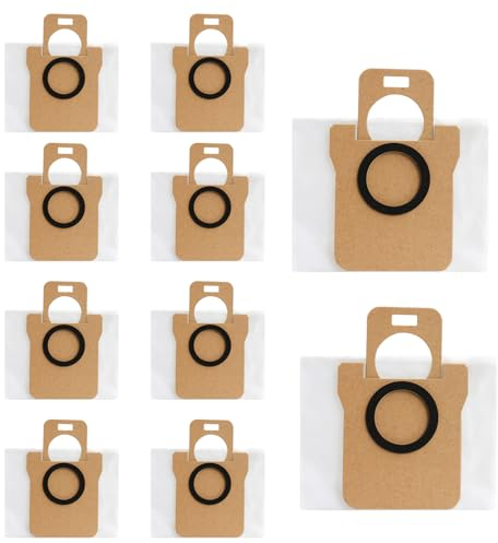 10 Stück Staubbeutel für Dreametech L10s Ultra / L10 Ultra / L20 Ultra, 3L Staubbeutel kompatibel mit Dreame L10s Ultra, L10 Ultra, S10 Pro Roboter Staubsauger Roboter Zubehör Teile