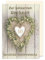 Hölzerne Hochzeit Grußkarte Hochzeitstag Blütenkranz Applikation Herz 16x11cm