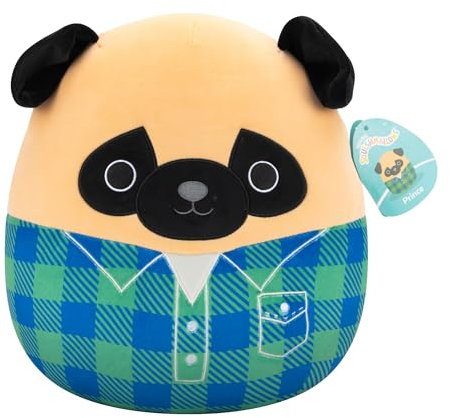 Squishmallows SQCR06622 - Prince der Mops 30 cm, offizielles Jazwares Plüsch, superweiches Kuscheltier
