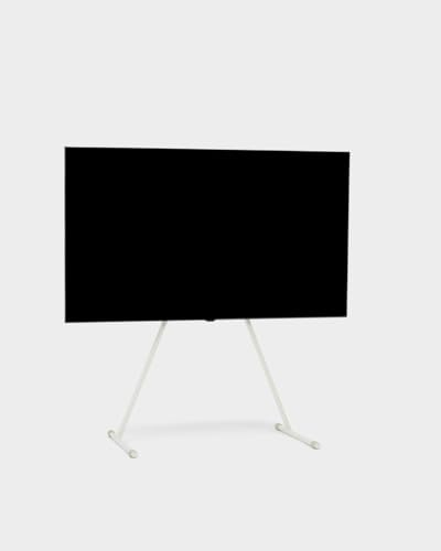 Pedestal Viva TV Ständer für 40 bis 70 Zoll | Hochwertiger TV Stand in Modernem Design | Robuste TV-Standfüße aus Stahl | Stilvoller TV Standfuss mit Schrägen Beinen und Abgerundeten Füßen (Beige)
