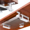 Mobilefox Laptop Untertisch Halterung Regal Halter Ständer mit Rausfallschutz passend für Notebook MacBook 0-35mm Weiß