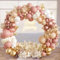Kit Arche Ballon Or Rose, 127Pcs Guirlande Anniversaire Rose Avec Ballon Doré Blanc Beige pour Decoration Fille Femme, Mariage Bohème, Baby Shower, Bapteme