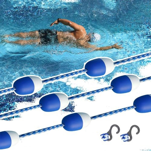 Schwimmbad Sicherheits Trennseil Pool-Sicherheitstrennseil/Schwimmbecken-Float-Linie, Kunststoff-Poolseilschwimmer Zum Teilen des Pools, Pool-Seilbojen Zur Markierung der Länge, 1m-10m(Size:7m/23ft)