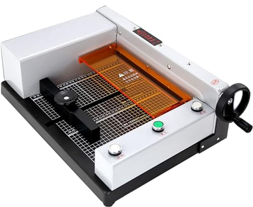 GEJLELDS Elektrischer Papierschneider, 0–300 mm Schnittbreite, elektrischer Papierschneider, 40 mm Schnittstärke, Papierschneidemaschine für den Schreibtisch, industrieller Papierschneider