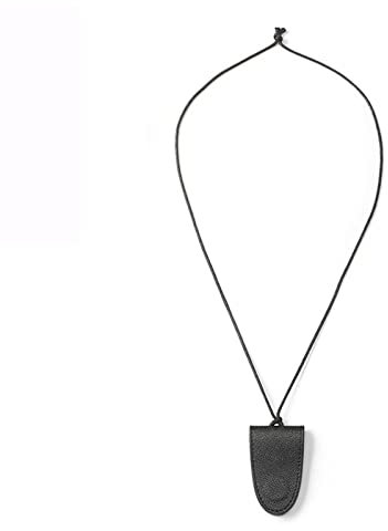 NIHENHAO Leather Glasses Clip Hanging-Neck Clip Glasses Bags Fashion Portable-Case Leather Glasses Lanyard Cute Protection Cover
