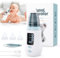 Nasensauger Baby, Tragbarer Elektrisch Nasensauger, Nasensekretsauger mit 3 Saugstufe Und 4 Wiederverwendbaren Düsenspitzen, Wasserdichte, USB-Aufladung, für Neugeborene und Kleinkinder