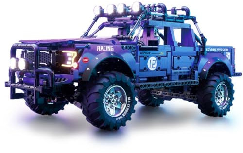 DelightCube Technique Supercars Kit de construction 2 en 1 Voiture de sport technique Violet Modèle blocs de construction 1689 pièces pour voiture Modèle de jouet de voiture de sport Compatible avec