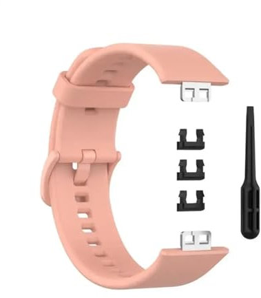 RTRCAGAKM Correa de silicona apta for Huawei Watch Smartwatch accesorios pulsera de repuesto(Apricot 13)
