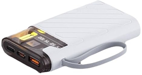 YiNLuax Tragbares Powerbank Gehäuse Für 3 X 18650-Batterien. Gehäuse Mit Schnellladefunktion Und Digitaler LED Taschenlampenfunktion