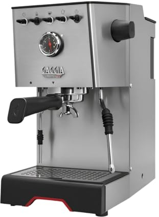 Gaggia Classic GT - Machine à Café Manuelle Percolateur - Mousseur à Lait Classique Inox (Buse Vapeur) - Réservoir Eau 2,1L