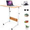 Tavolino da scrivania per computer portatile, portatile, altezza regolabile, 70 – 90 cm, comodino, tavolo sollevabile con ruote, capacità di carico: 15 kg