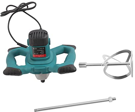 Mörtelrührer Rührwerk, 2100W professioneller Mörtel Farbrührer 800rpm 6 Gang Elektromischer, Einstellbare Geschwindigkeit, Rührgerät Mörtel eignet für Zementschlamm, Farbe
