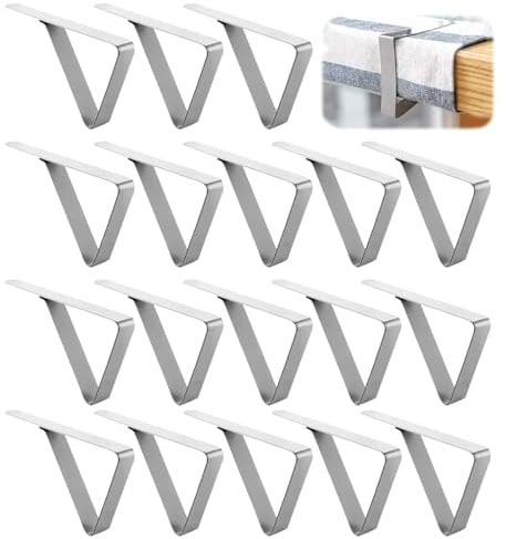 INEDRIMS 80Pcs Tischdeckenklammern, Tischklammern, Tischtuchklammern aus Edelstahl für Garten, Picknicks Hochzeiten Party Küche und Restaurants