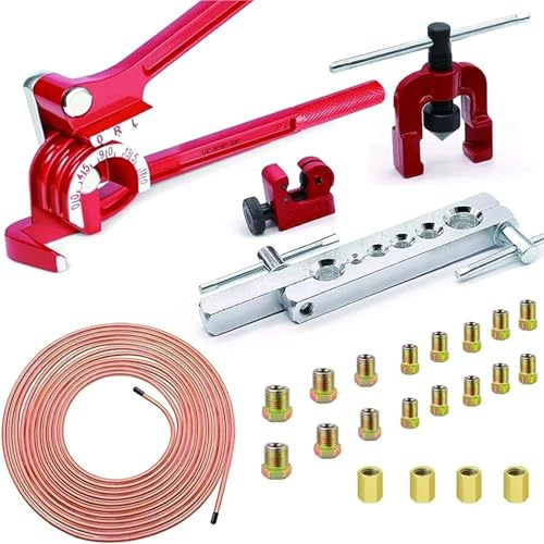 Auto-Bremsleitungen Bremsrohr Bremsleitungs-Reparatursätze, Auto-Bremsleitungsarmaturen, Rollenspule, 3/16 Zoll Außendurchmesser, Kupfer-Nickel-Bremsleitungsschlauchsatz