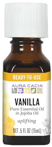 Aura Cacia Vanilla with Jojoba Essential Oil, .5-Ounce Bottle