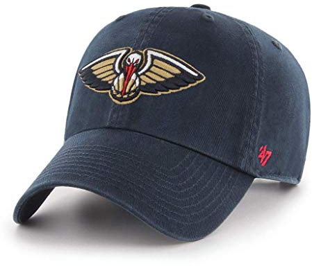 47 NBA New Orleans Pelicans Clean Up Adjustable Hat, Navy, One Size