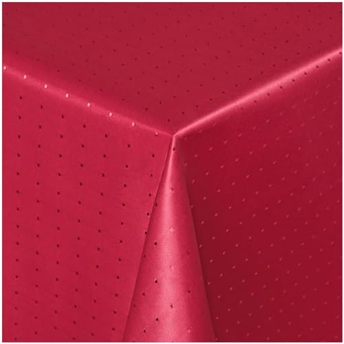Tischdecke - Punkte-Design in Wein-rot 130x190 cm eckig - Maßgefertigte Tischdecke - Weihnachtstischdecke auf Maß