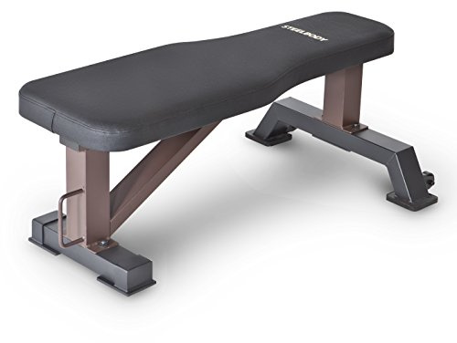 SteelBody Unisex – Erwachsene STB-10101 Hantelbank, Braun/Schwarz