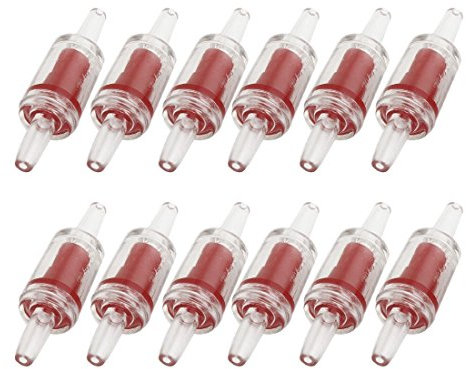 Aquarium Rückschlagventil, 12 pcs Aquarium Rot Weiß Kunststoff One Way Rückschlagventil,