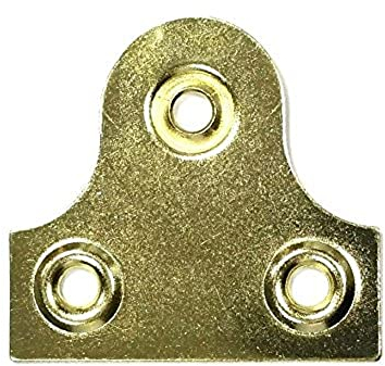 Merriway BH05294 (10 Pcs) Glass Mirror Picture Hanging Plate Round Brass Plated 19 mm - Pack of 10 Pieces