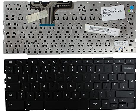 Power4Laptops UK Layout Black Replacement Laptop Keyboard Compatible With Samsung Chromebook XE550C22