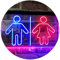 ADVPRO Toilet Man Woman Male Female Washroom WC Restroom Dual Color LED Barlicht Neonlicht Lichtwerbung Neon Sign Blau & Rot 300 x 210mm st6s32-i3047-br