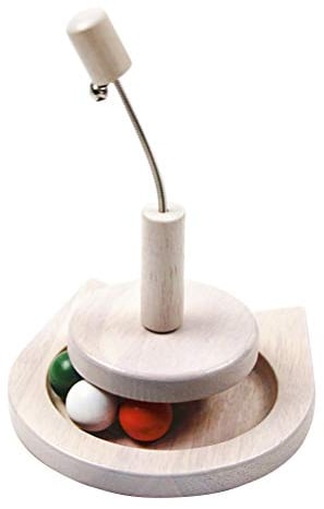 POPETPOP Holz Katzen Spielzeug Mit Farbigem Und Glocke Interaktives Fummelbrett Für Katzen Stabil Und Sicher Fördert Bewegung Und Stressabbau Für Zuhause Und Spielzeit
