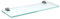bijon Glasregal Glasablage Wandregal Glas Bad-Regal Glas Badezimmer Regal Badablage Ablageregal - 8mm Hartglas, 90 x 20 cm, Milchglas + Halterung G - Chrom Glanz Optik