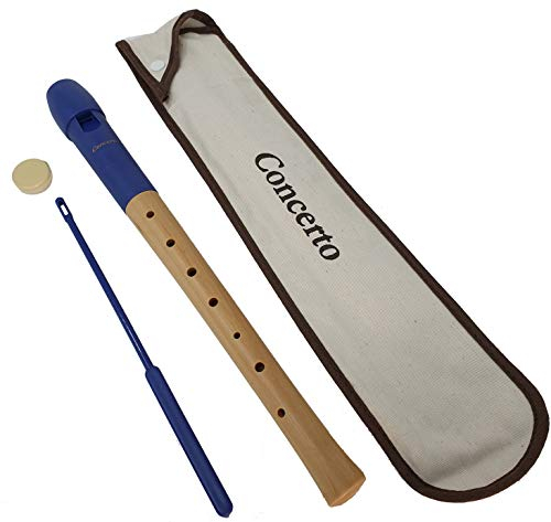 Flauta dulce escolar madera de arce Concerto 9585 soprano digitación alemana, incluye funda y accesorios - Rockmusic