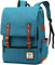 Junlion Vintage Laptop Backpack Gift for Women Men, School College Slim Backpack Fits 15.6 inch Macbook Blue
