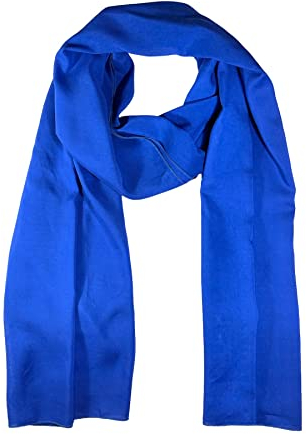 WESTEND CHOICE Damen Schals Große Plain Rayon Schal Schal Frauen Kopftuch Stola Hals Wrap frauen Schals & Wraps 180x70 cm, königsblau, One size