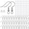 Earring Hooks with Plastic Box, 200 PCS/100 Pairs Hypoallergenic Jewelry Findings Parts with 200 PCS Clear Silicone Earring Backs Stoppers for DIY Jewelry Findings