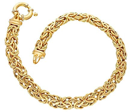 Armband aus 18-karätigem Gelbgold, 750, runde Königskette, Dicke 6 mm, Länge 19 cm, hergestellt in Italien