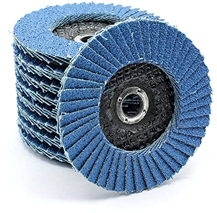 5 Stück Fächerscheibe Schleifscheiben Lamellenscheibe 50 x 10 mm Korn 120 passend für Proxxon Langhals-Winkelschleifer Winkelpolierer LWB E, LHW E, LHW A, WP E Stahl Edelstahl Holz