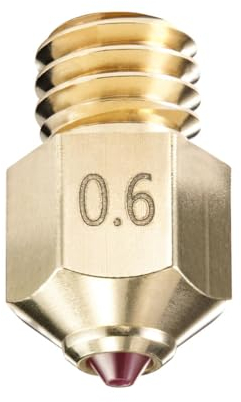 MOD3DP Rubindüsen für 3D-Drucker MK8 E3D Prusa Ender3 (MK8, 0,6mm)