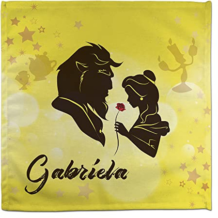 Einschulung Servietten Mädchen. Servietten Kinder. Stoffserviette personalisierte. 50% Baumwolle. Benutzerdefinierte Geschenke.Verschiedene Designs. DIE SCHÖNE UND DAS Biest