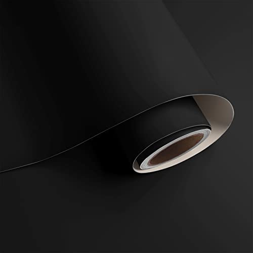 VaryPaper Tapete Schwarz 81cm×9m Möbelfolie Selbstklebend Folie Klebefolie Möbel Vintage Wandtapete Badezimmer Wasserfest Tapeten Wohnzimmer Schlafzimmer Schrank Garderobe Küchentapete Dunkel Vinyl
